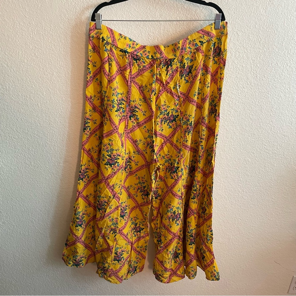 Free People I’m The One Lounge Pant Yellow Multicolor - Picture 9 of 9